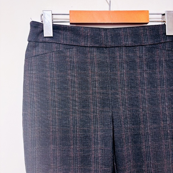 REITMANS Grey Stretch Skinny Pants with Subtle Plaid Pattern | Size 6 * - Picture 6 of 8